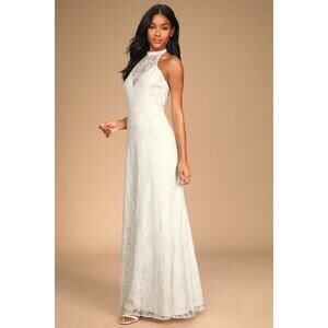 Lulus White Maxi Halter Dress